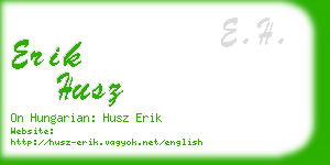 erik husz business card